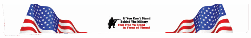 Stand Behind Military Mirroed Flags